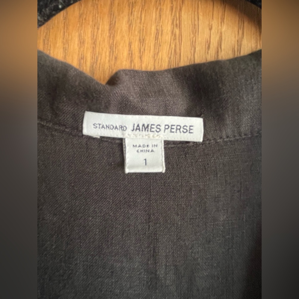 James Perse Linen Open Henley Shirt Dress - Picture 8 of 12